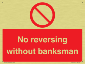 No reversing without banksman